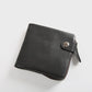 Men’s Short Bifold Wallet With Zipper, Genuine First Layer Cowhide Leather, Casual Horizontal And Vertical Styles