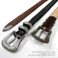 Full-Grain Cowhide Leather Dress Belt – Silver Buckle