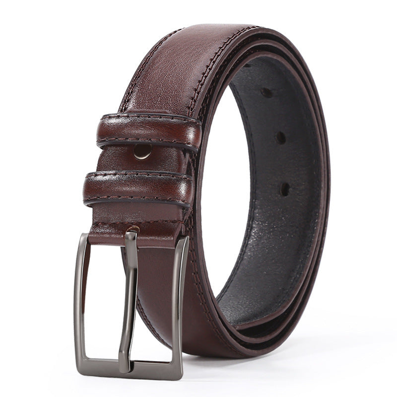 Men's Fashion Business Belt with Alloy Pin Buckle