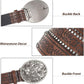 Western Cowboy PU Leather Belt – Floral Engraved