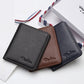 Men’s Short Genuine Leather Ultra-Thin Slim Wallet | Soft Business Style