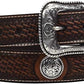 Men's Basketweave Western Leather Belt – Removable Buckle