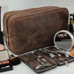 Men's Full-Grain Buffalo Leather TSA-Ready Dopp Kit