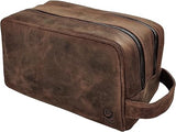 Men's Full-Grain Buffalo Leather TSA-Ready Dopp Kit
