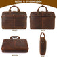 Men's Full-Grain Cowhide Business Briefcase – 15.6" Laptop