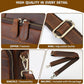 Men's Full-Grain Cowhide Business Briefcase – 15.6" Laptop