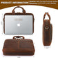 Men's Full-Grain Cowhide Business Briefcase – 15.6" Laptop