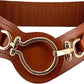 Women's Full Grain Leather Elastic Corset Belt – Gold Hook