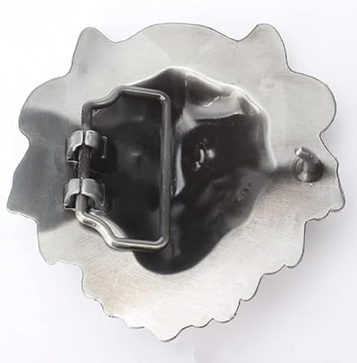 Vintage Silver Lion Head 3D Belt Buckle – Biker Punk