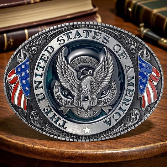 Bald Eagle Vintage Western Belt Buckle - Heirloom Style
