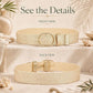 Women's Gold Gilded Raffia Stretch Belt – Boho