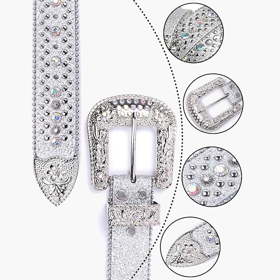 Unisex Gothic Crystal Diamond Halloween Belt