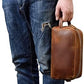 Handcrafted Full Grain Leather Dopp Kit - Cotton Lined