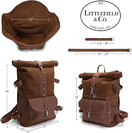 Handmade Full Grain Leather Classic Rucksack