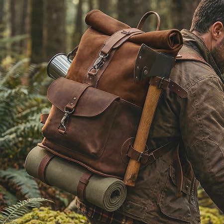 Handmade Full Grain Leather Classic Rucksack