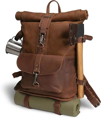 Handmade Full Grain Leather Classic Rucksack