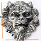 Vintage Silver Lion Head 3D Belt Buckle – Biker Punk