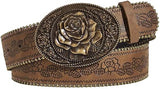 Women's Western Belt – Heart Embossed Buckle