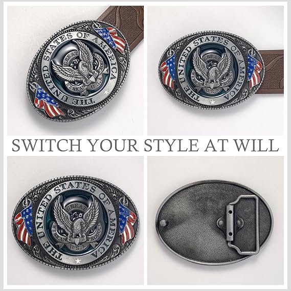 Bald Eagle Vintage Western Belt Buckle - Heirloom Style