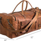 Men's Large 32" Full Grain Leather Holdall Duffel Bag
