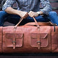 Men's Large 32" Full Grain Leather Holdall Duffel Bag