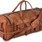 Men's Large 32" Full Grain Leather Holdall Duffel Bag