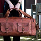 Men's Large 32" Full Grain Leather Holdall Duffel Bag