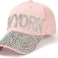 Women's Dazzling Distressed Denim Bling Cap - Nightclub Style