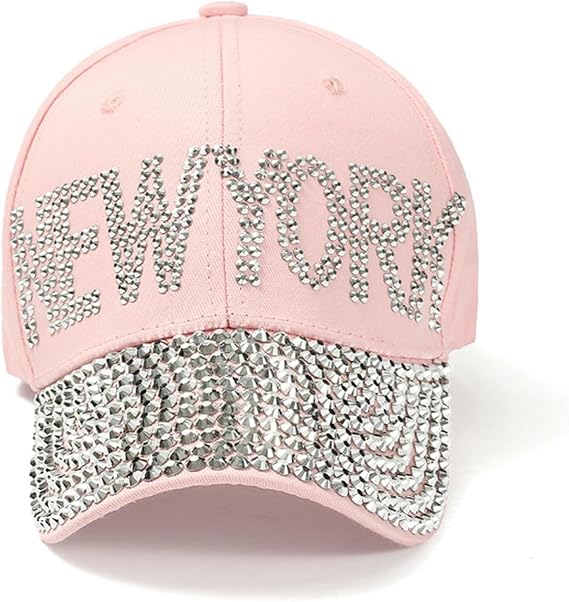 Women's Dazzling Distressed Denim Bling Cap - Nightclub Style