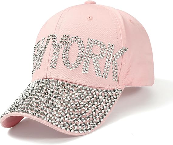 Women's Dazzling Distressed Denim Bling Cap - Nightclub Style