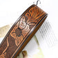 Women's Western Leather Belt – Turquoise Oval Buckle