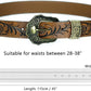 Unisex Western Belt – Golden Floral Buckle