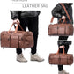 Oversized Waterproof Leather Weekender - Shoe Pouch
