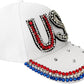 Patriotic Rhinestone Denim Baseball Cap – USA Bling