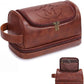 Personalized Hook Leather Toiletry Bag - Engraved