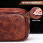 Men's Personalized Waterproof Leather Toiletry Bag