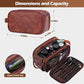 Men's Personalized Waterproof Leather Toiletry Bag