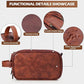 Men's Personalized Waterproof Leather Toiletry Bag