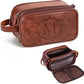 Men's Personalized Waterproof Leather Toiletry Bag