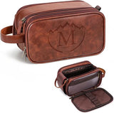 Men's Personalized Waterproof Leather Toiletry Bag