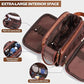 Men's Personalized Waterproof Leather Toiletry Bag