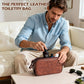 Men's Personalized Waterproof Leather Toiletry Bag