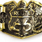 Handmade Solid Brass Biker Buckle – Motorcycle & Skull