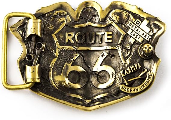 Handmade Solid Brass Biker Buckle – Motorcycle & Skull