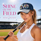 "LOVE" Rhinestone Mesh Sun Cap – Beach Party Bling