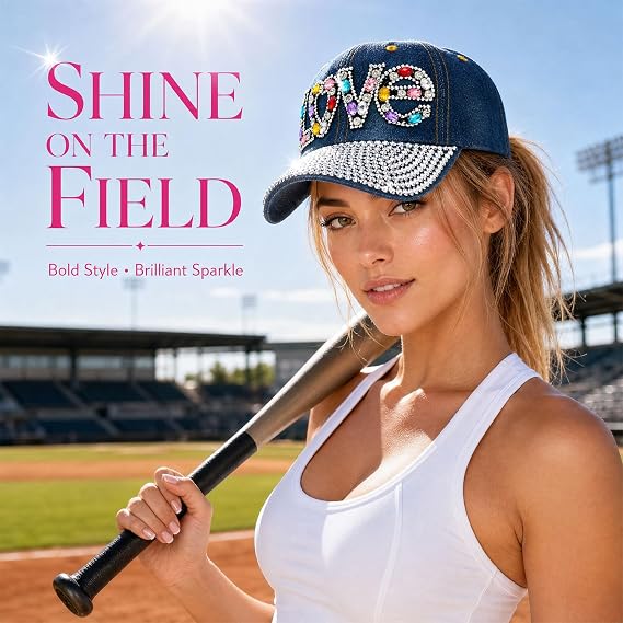 "LOVE" Rhinestone Mesh Sun Cap – Beach Party Bling