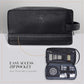 Men's Rigid-Wall Waterproof Leather Shave Kit