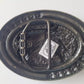 Men's Western Horse Head Belt Buckle with Turquoise Stone - Brass Finish