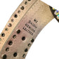 Studded Hair-On Hide Western Belt - Cream Bling Buckle