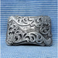 Vintage Filigree Floral Scroll Buckle - Darkened Accents